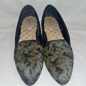 Birdies Blackbird Camo Loafers | Luxe Calf Hair Slip On | Cool Girl Casual